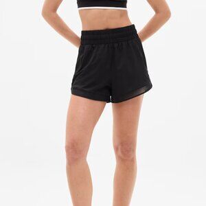 Athleta Mesh Racer Run High Rise 3" Short Black M